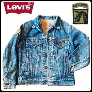80s Levi’s Heritage trucker jacket w/patches